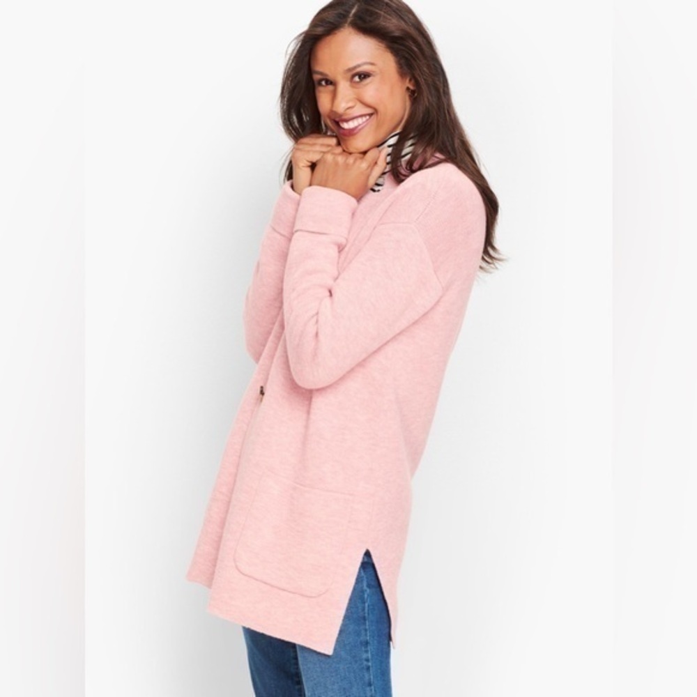 talbots | open knit cardigan | small